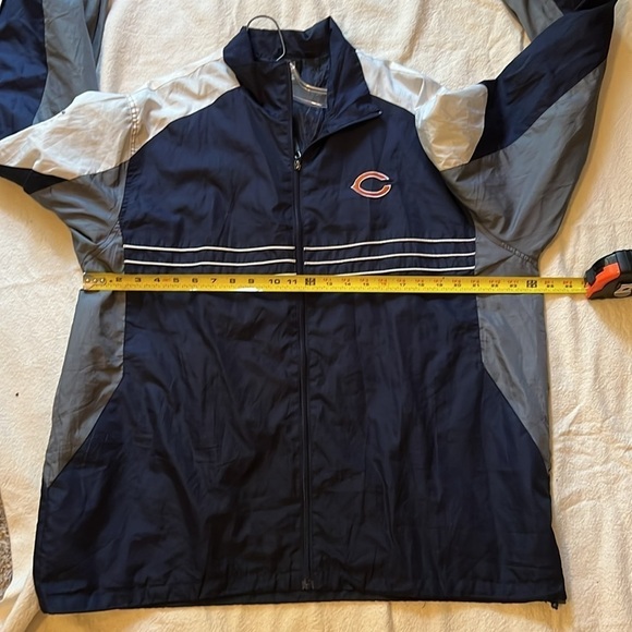Chicago Bears Full Zip NFL Reebok Blue Windbreaker Jacket Size XL - Picture 7 of 12